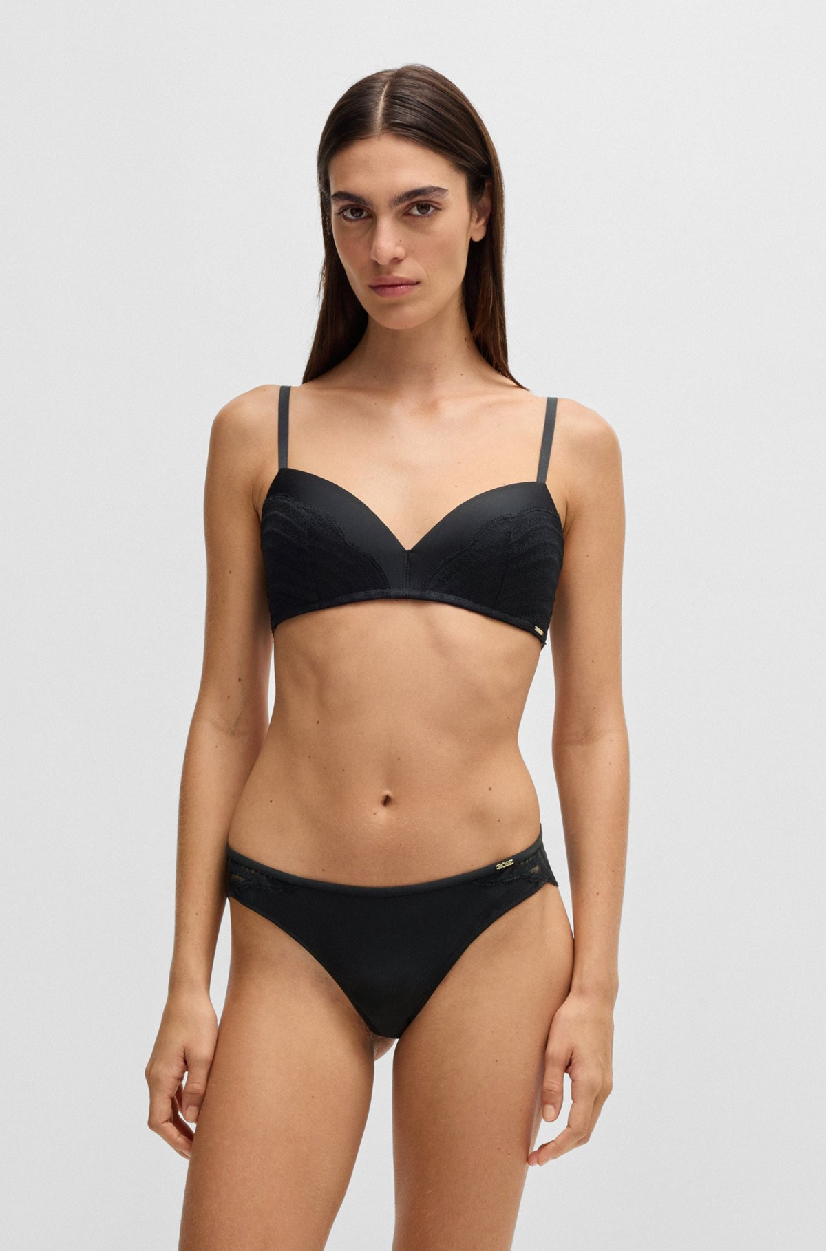 LACE-TRIM BRIEFS WITH LOGO DETAIL - 2