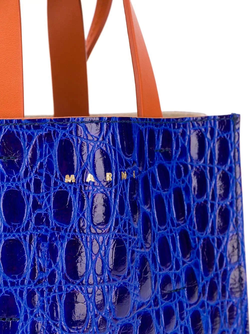 small crocodile effect tote bag - 4