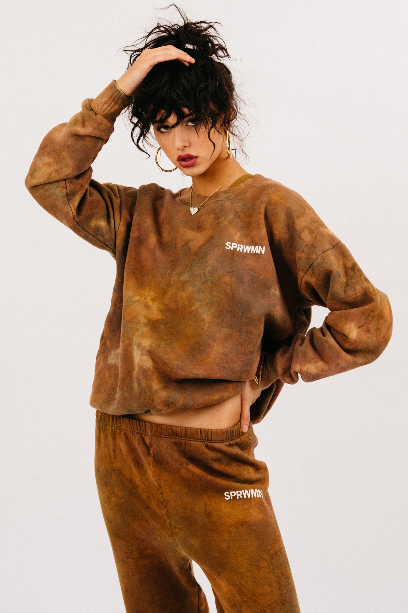 ARMY MARBLE COTTON TINY LOGO SWEATSHIRT - 1