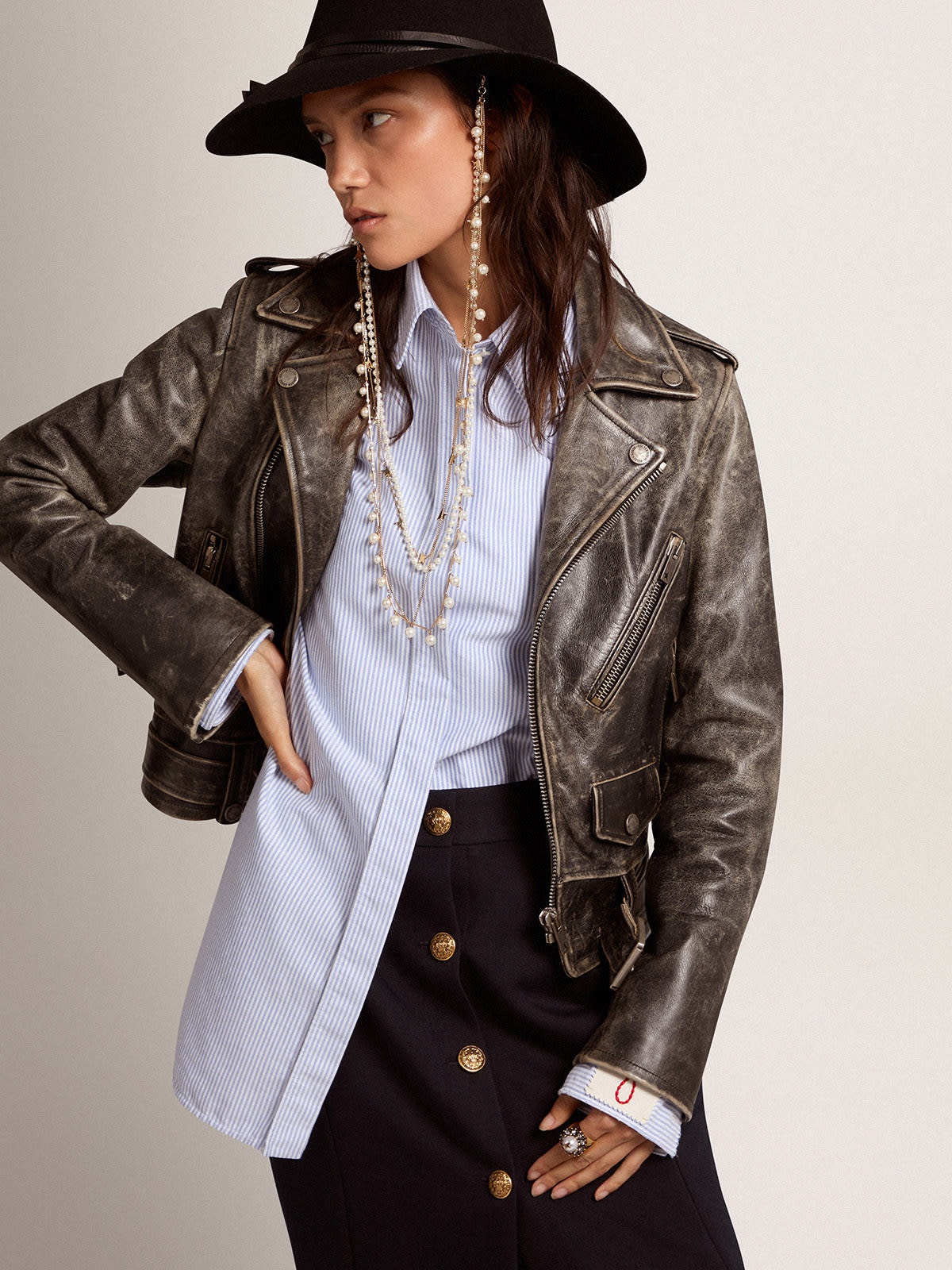 Women’s leather biker jacket - 2