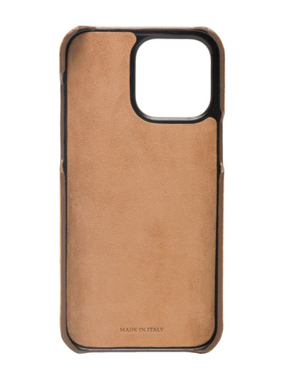 Brunello Cucinelli grained-leather iPhone 14 Pro Max case outlook