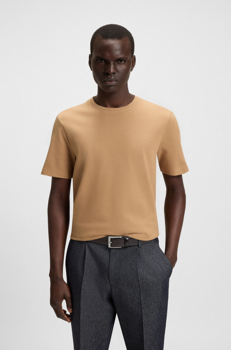 BOSS ITALIAN-LEATHER BELT WITH SILVER-TONED BUCKLE outlook