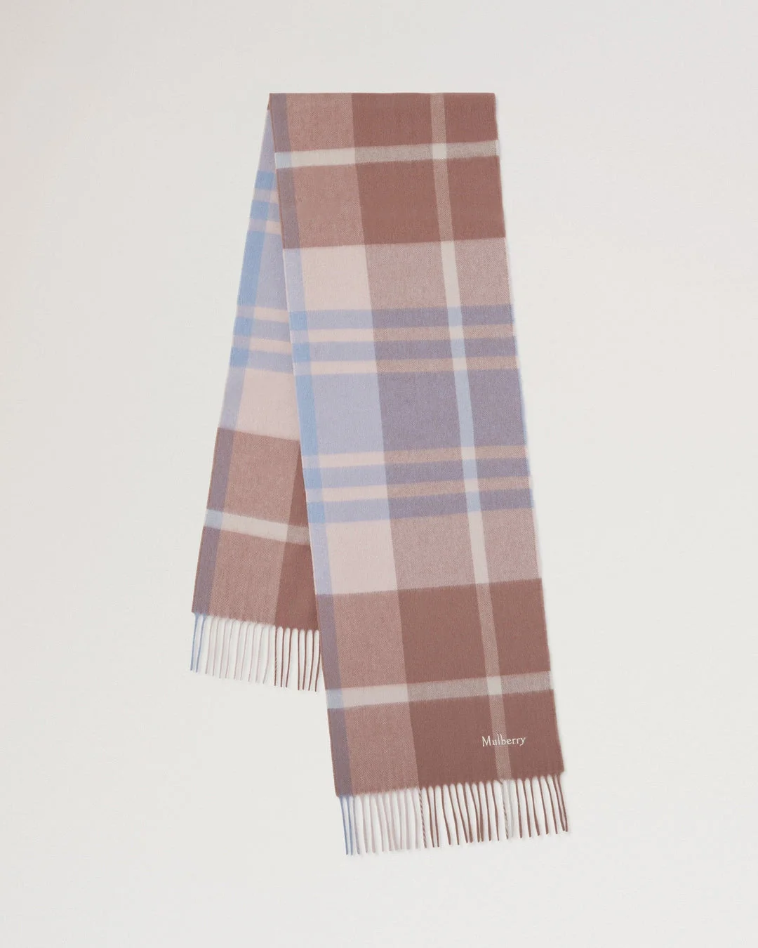 Small Check Merino Wool Scarf - 1