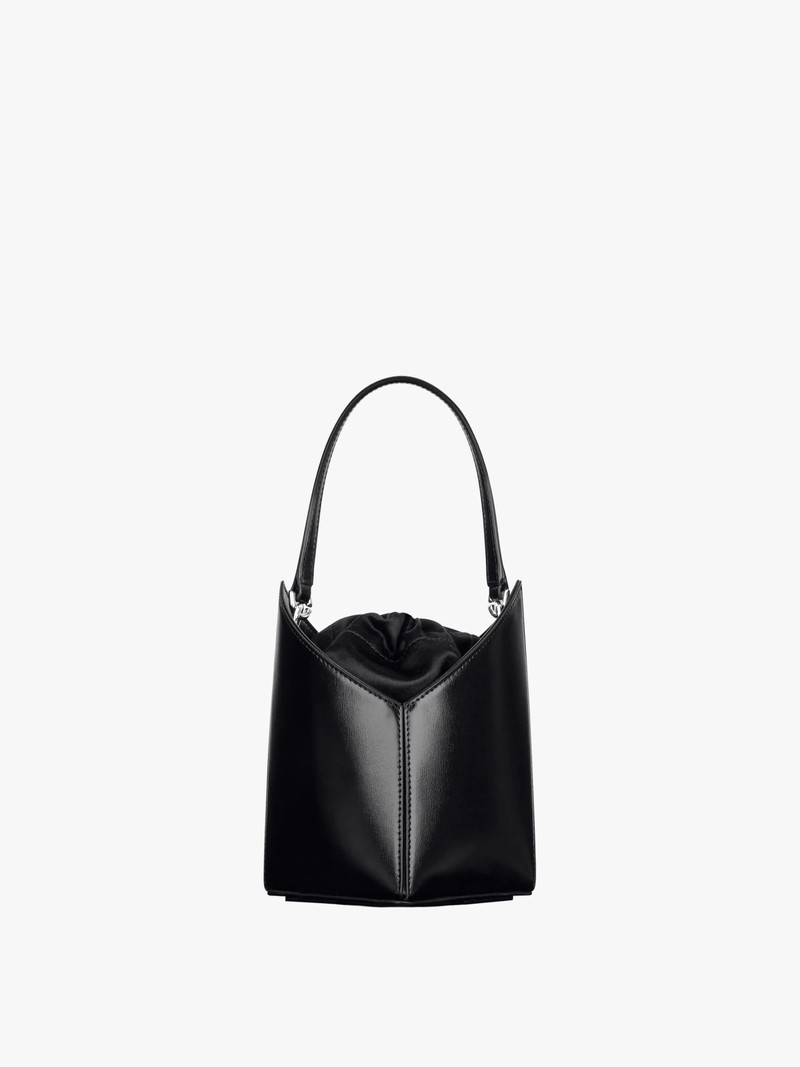 MINI CUT OUT BUCKET BAG IN BOX LEATHER 5
