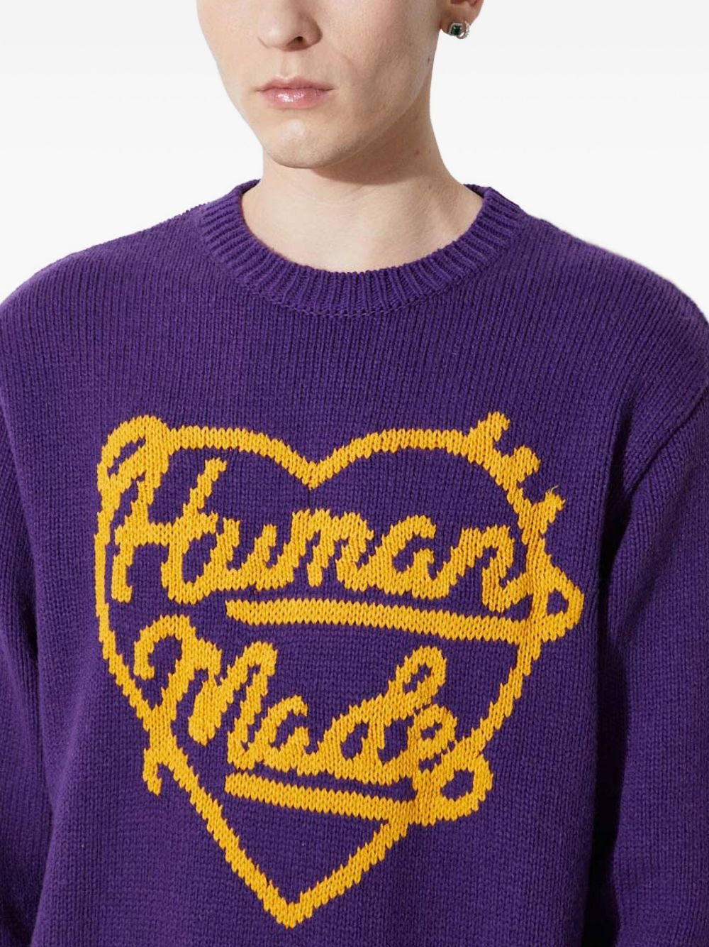 heart-logo knit jumper - 5