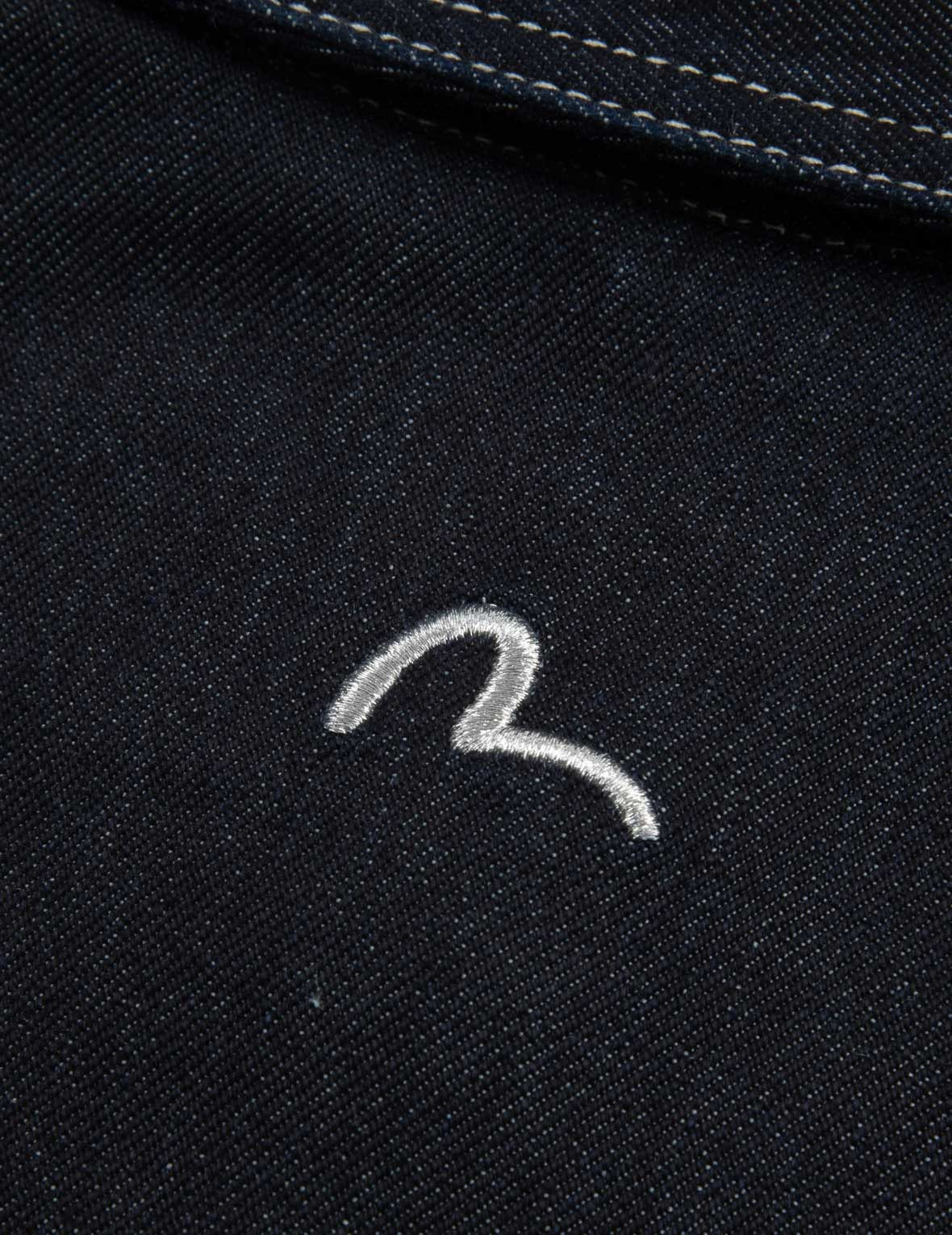 SEAGULL EMBROIDERY LOOSE FIT DENIM SHIRT DRESS - 11