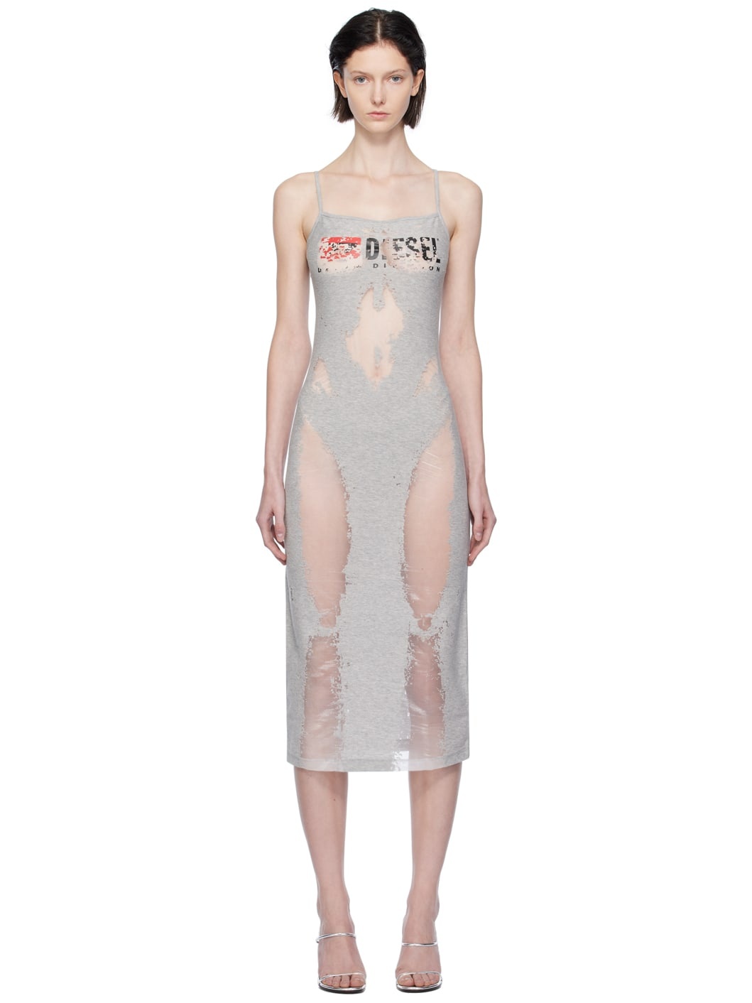 Gray D-Hoper-Devo Midi Dress - 1