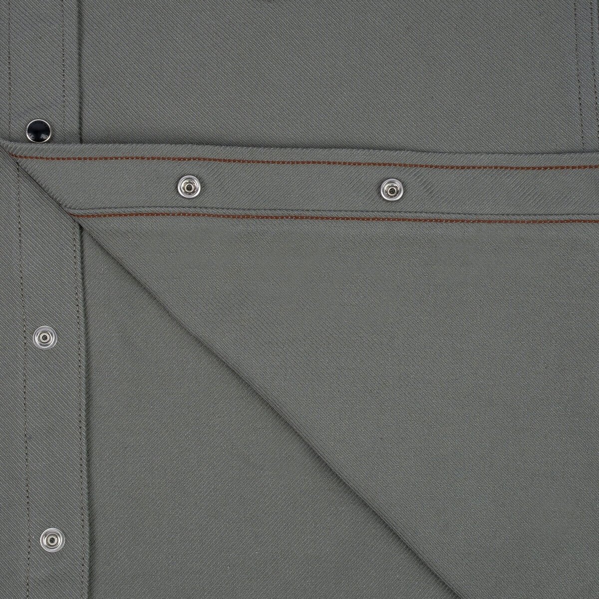 IHSH-235-GRY 13oz Military Serge Western Shirt - Grey - 12