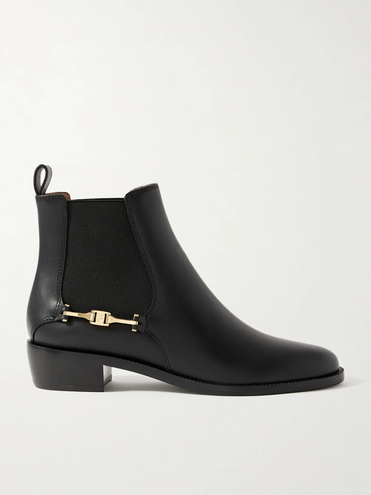 Embellished Leather Chelsea Boots - 1