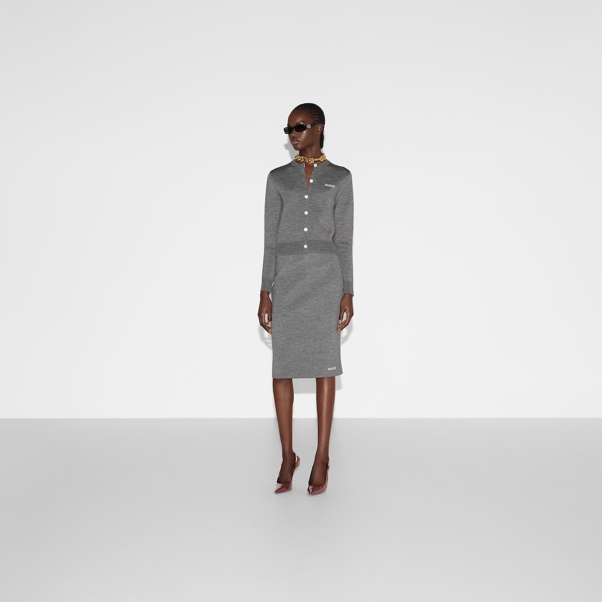 Wool jacquard skirt - 2