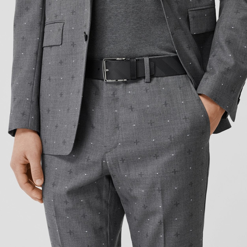 London Check and Leather Belt 3