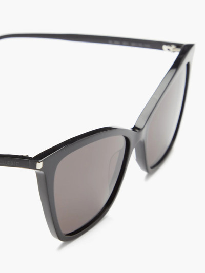 SAINT LAURENT Oversized cat-eye acetate sunglasses outlook