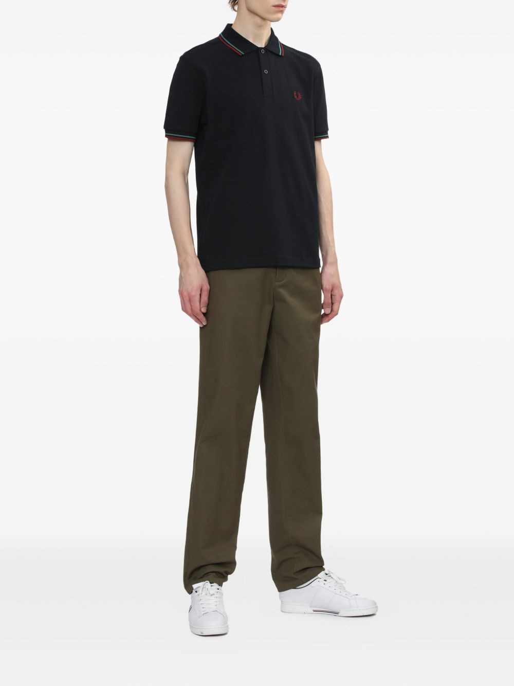 tipped-collar polo shirt - 2