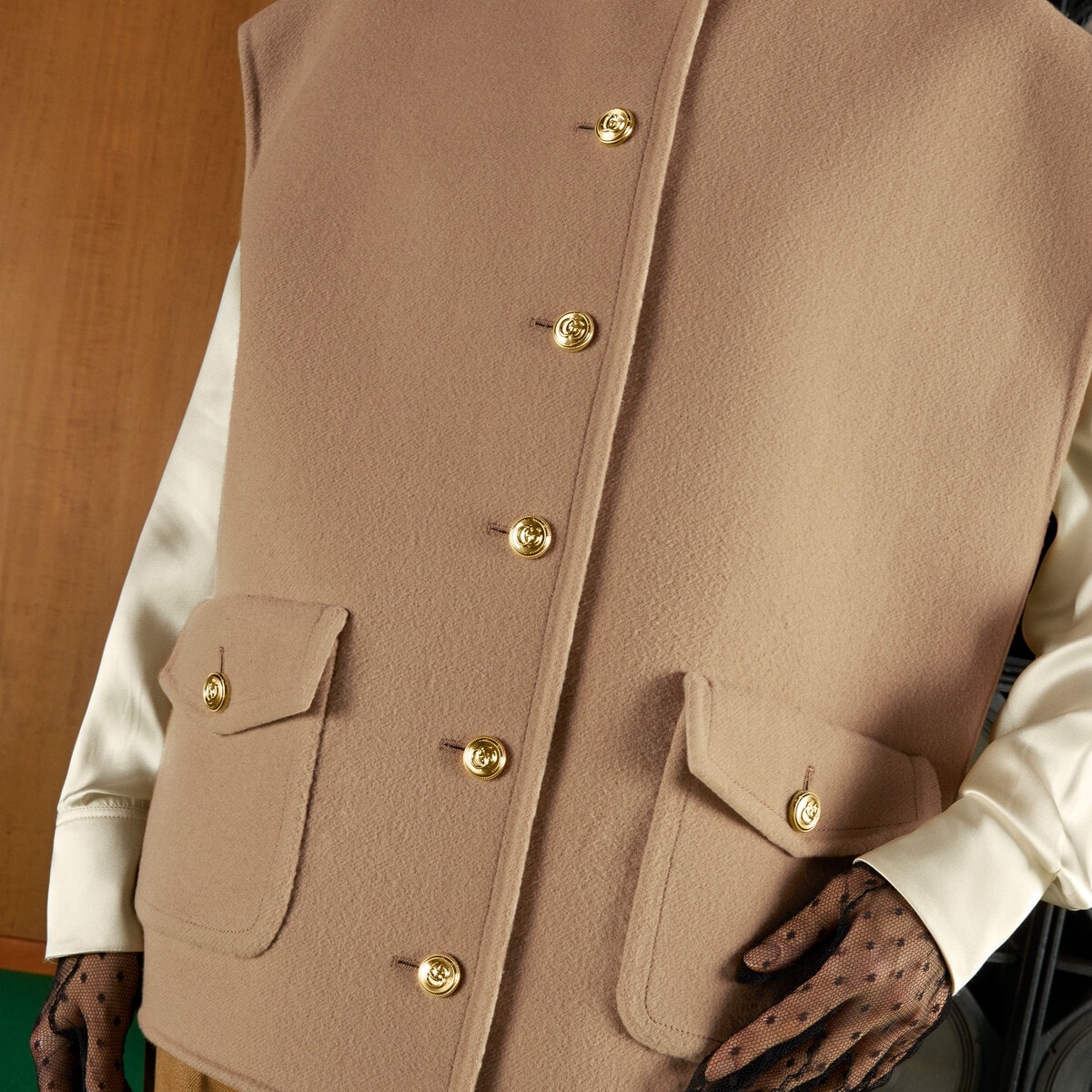 Reversible GG wool vest - 3