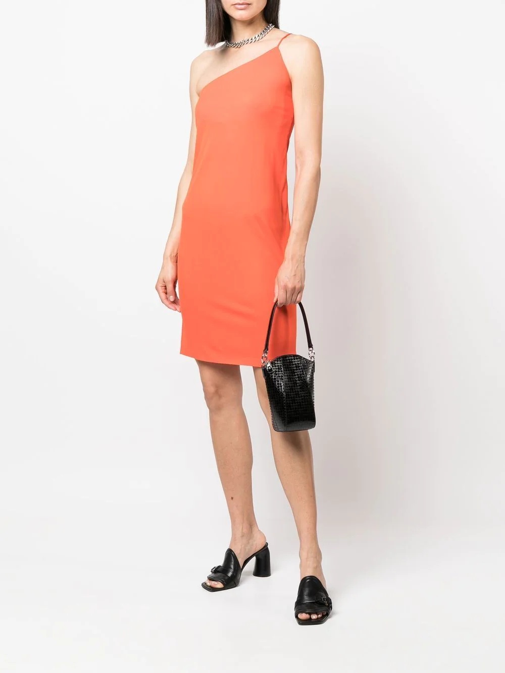 off-shoulder knee-length dress - 2