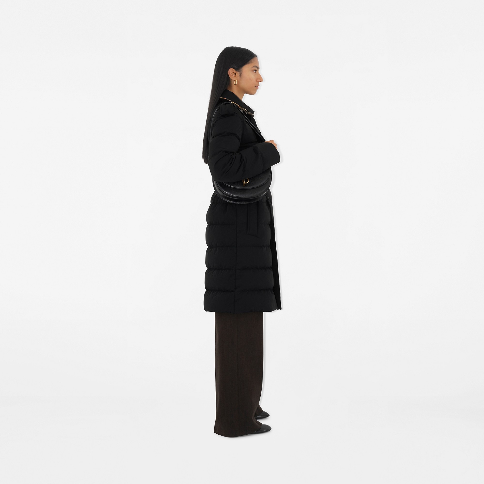 Mid-length Nylon Puffer Coat - 3