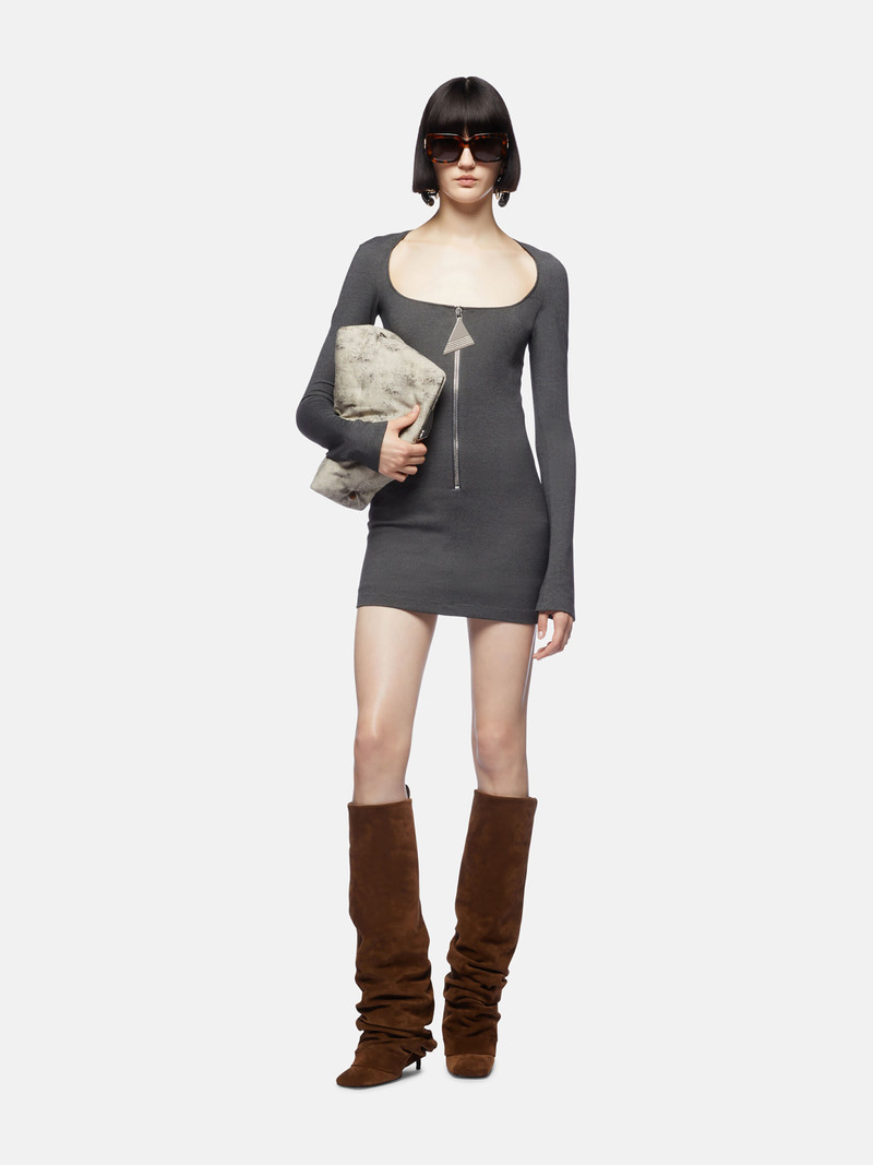 THE ATTICO BLACK AND WHITE MIDI DRESS outlook