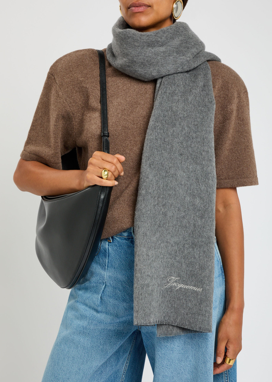 Jacquemus L Echarpe Tailleur Logo-embroidered Wool-blend Scarf - 2