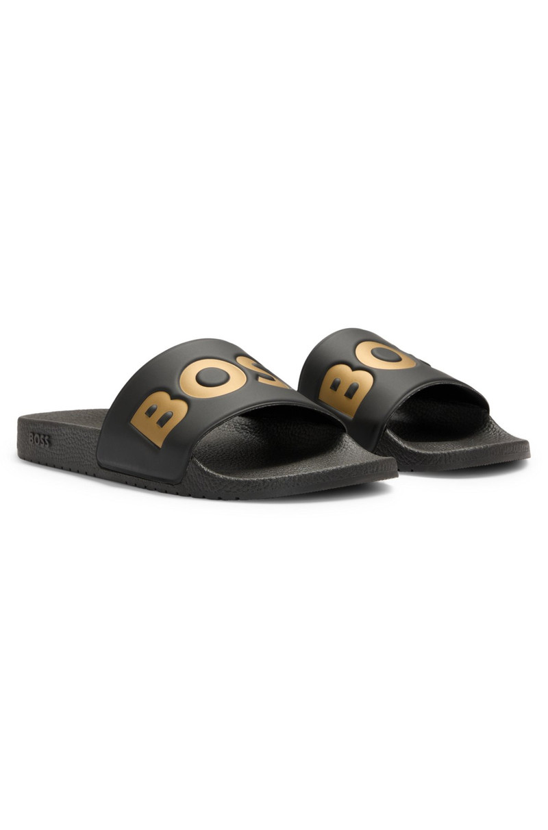 ITALIAN-MADE SLIDES WITH LARGE LOGO DETAIL 1