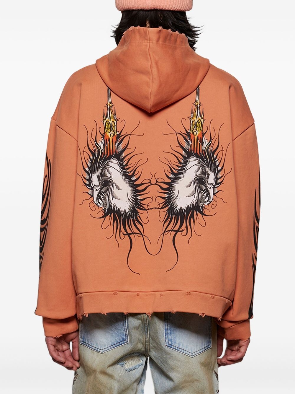 Nefarious bird-print hoodie - 5
