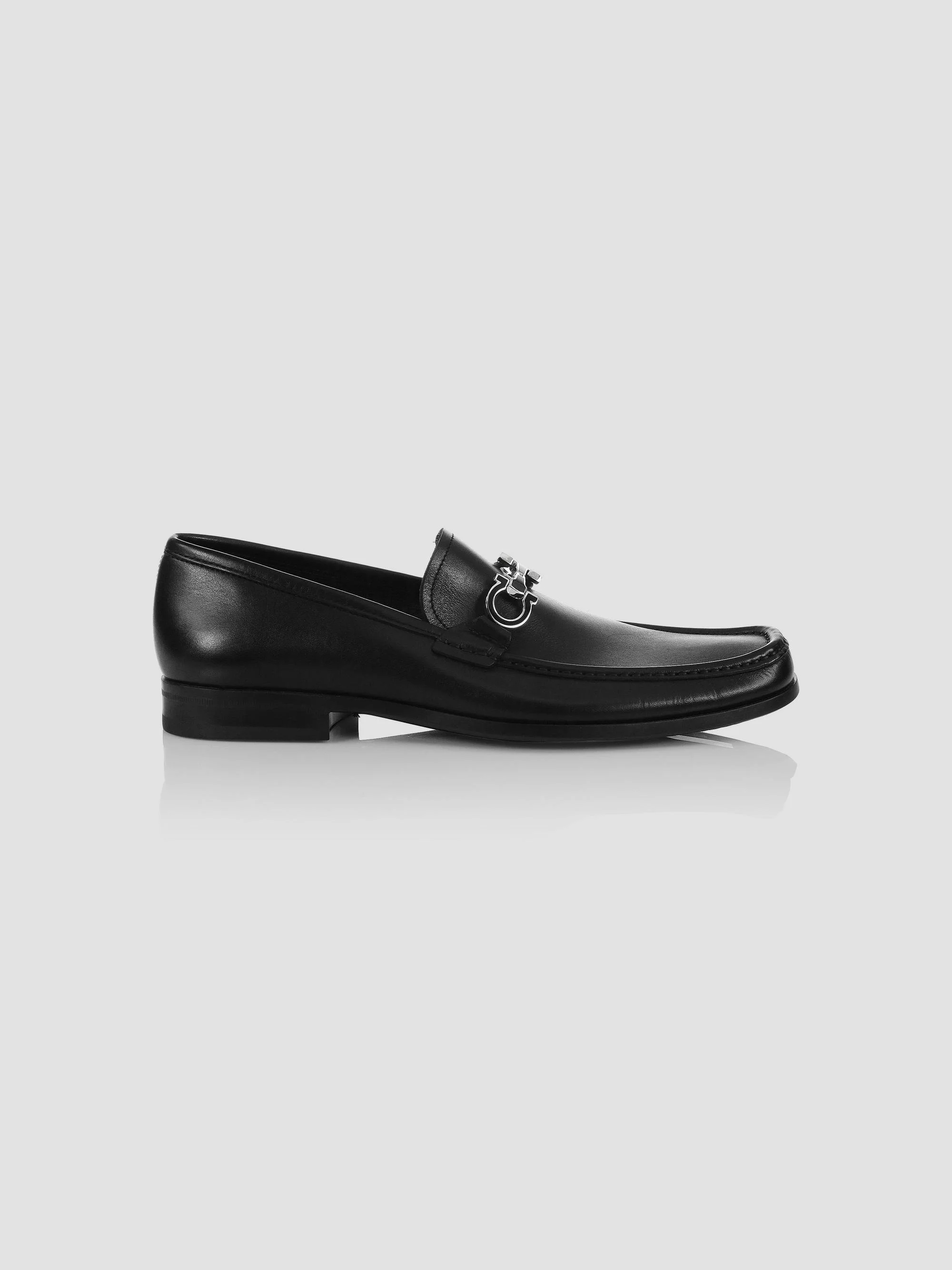 Men's Chris Horse-Bit Leather Loafers - Nero - 1