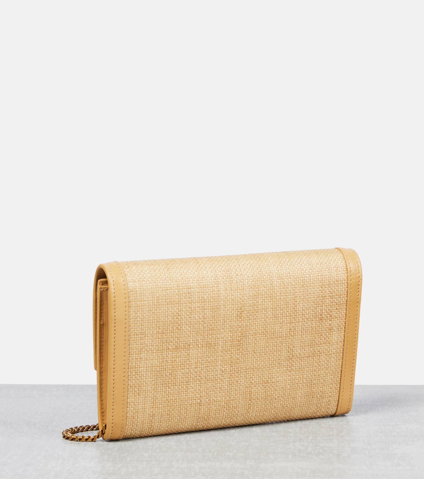 Uptown raffia wallet on chain - 4