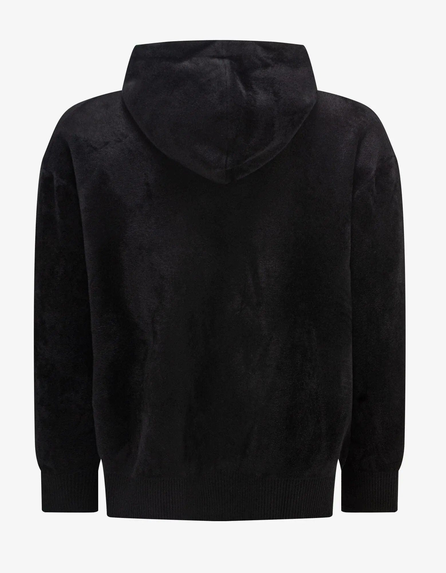 Givenchy Black Velvet Zip Logo Hoodie - 7