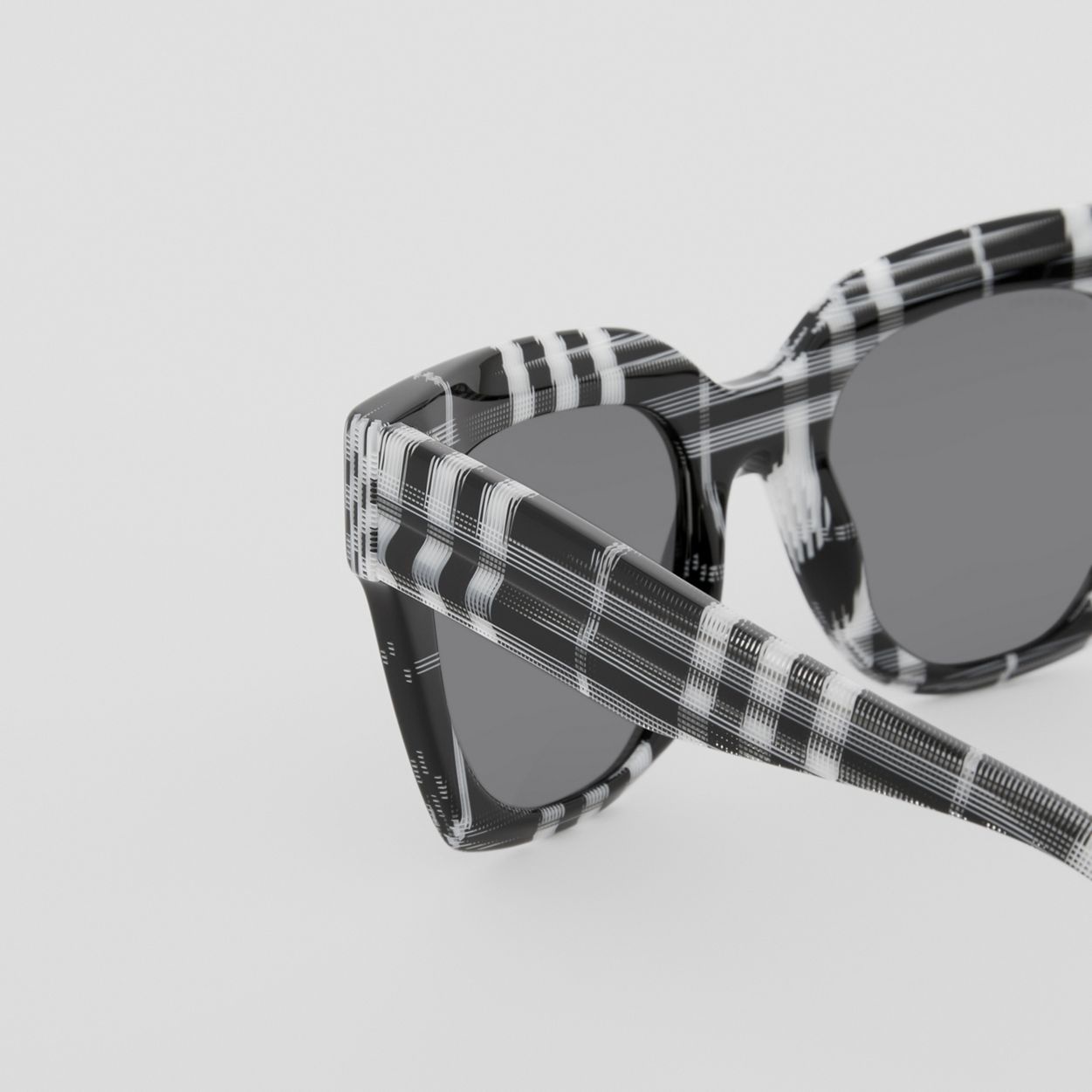 Check Bio-acetate Square Frame Sunglasses - 2