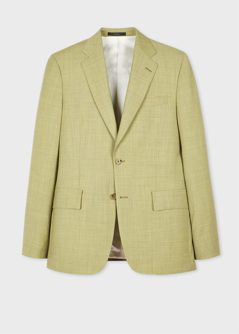 Paul Smith The Brierley - Light Green Overdyed Melange Wool Suit outlook