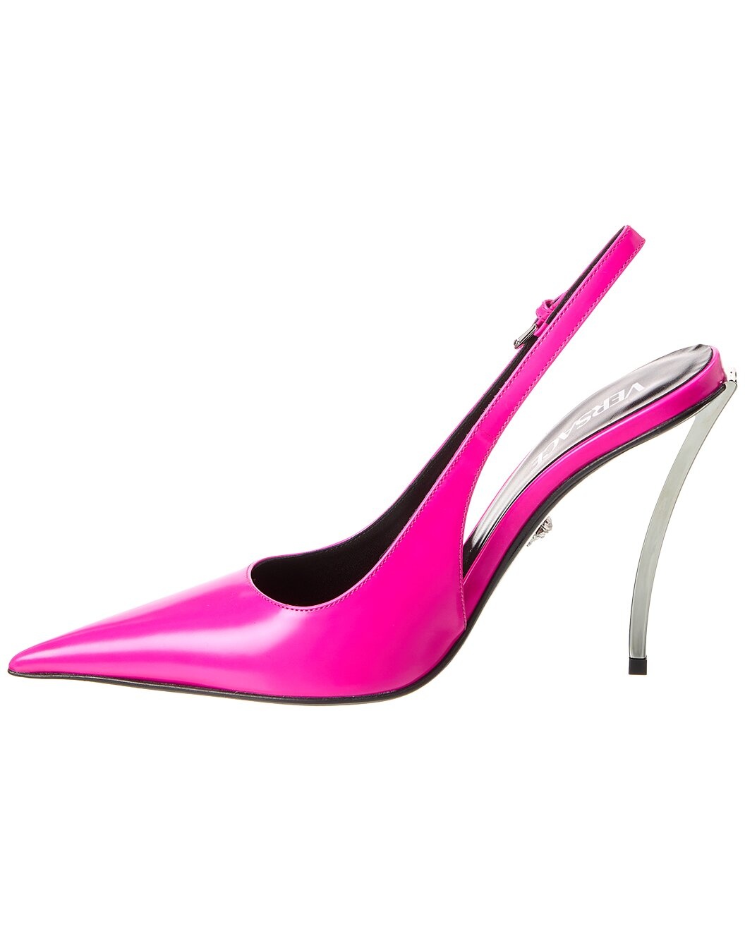 Versace Pin-Point Leather Slingback Pump - 2
