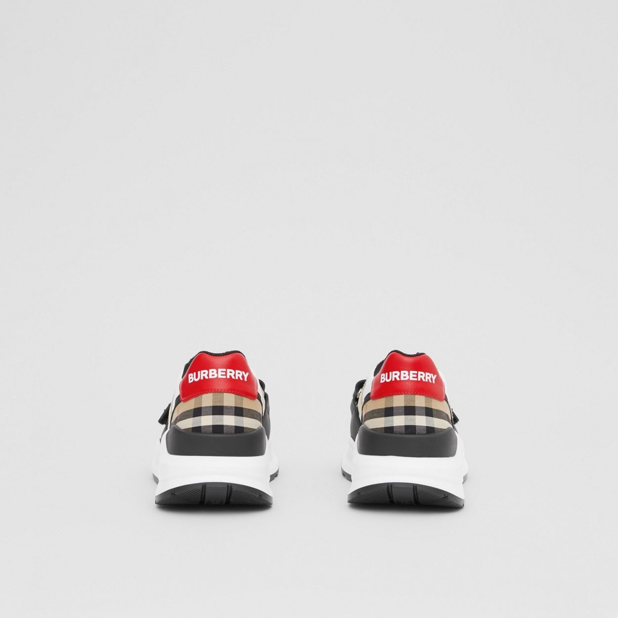 Nylon, Suede and Vintage Check Sneakers - 6