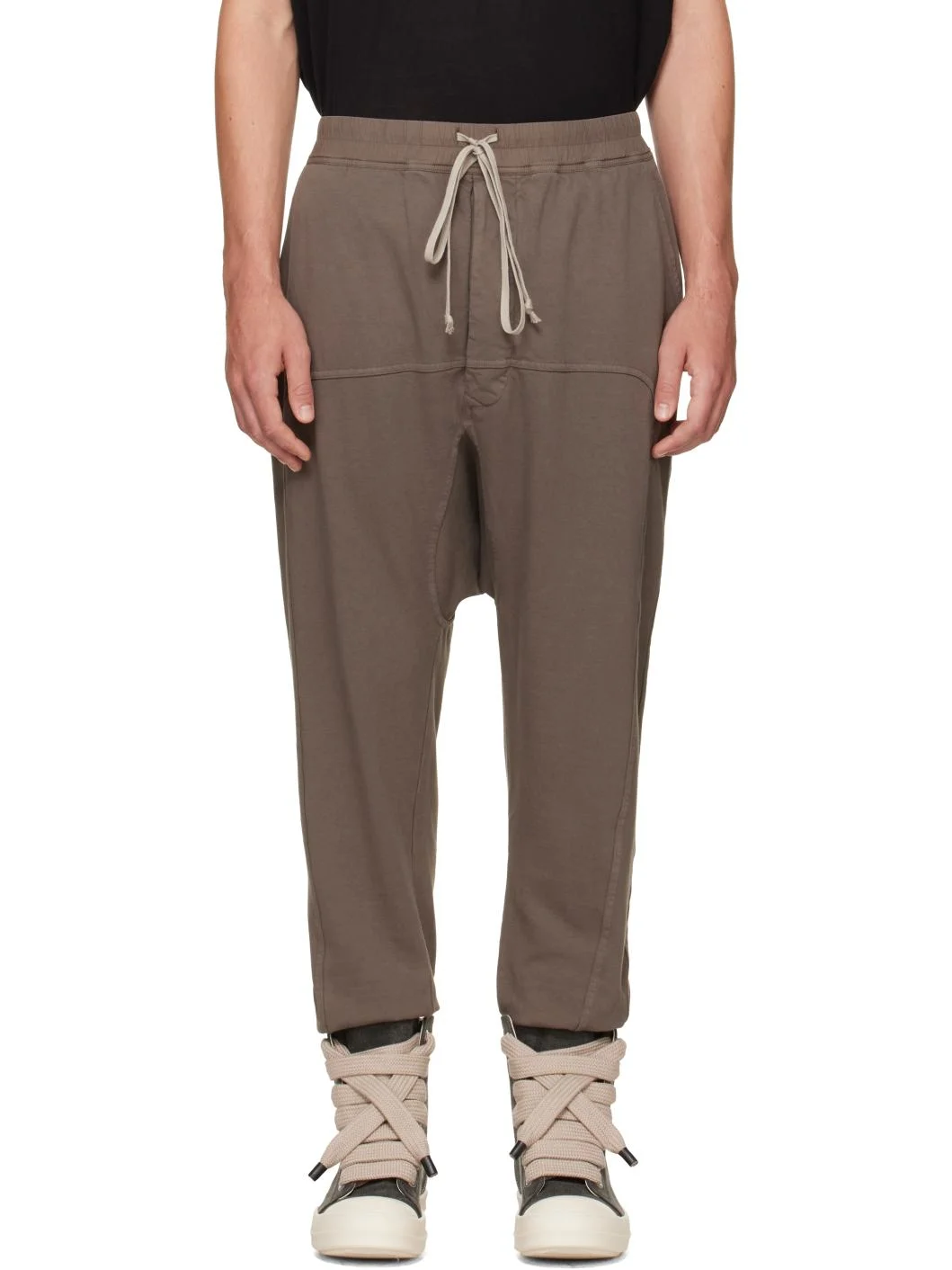 Brown Tower Prisoner Drawstring Sweatpants - 1
