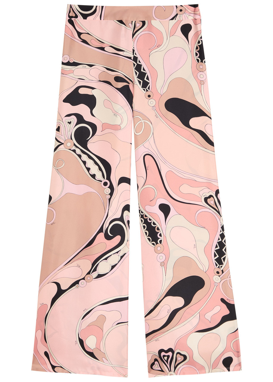 Pucci Orchidee Printed Silk-twill Trousers - 1