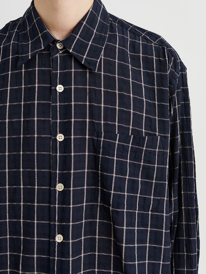 OUR LEGACY ABOVE SHIRT DARK MEDITERRANEAN CHECK - 6