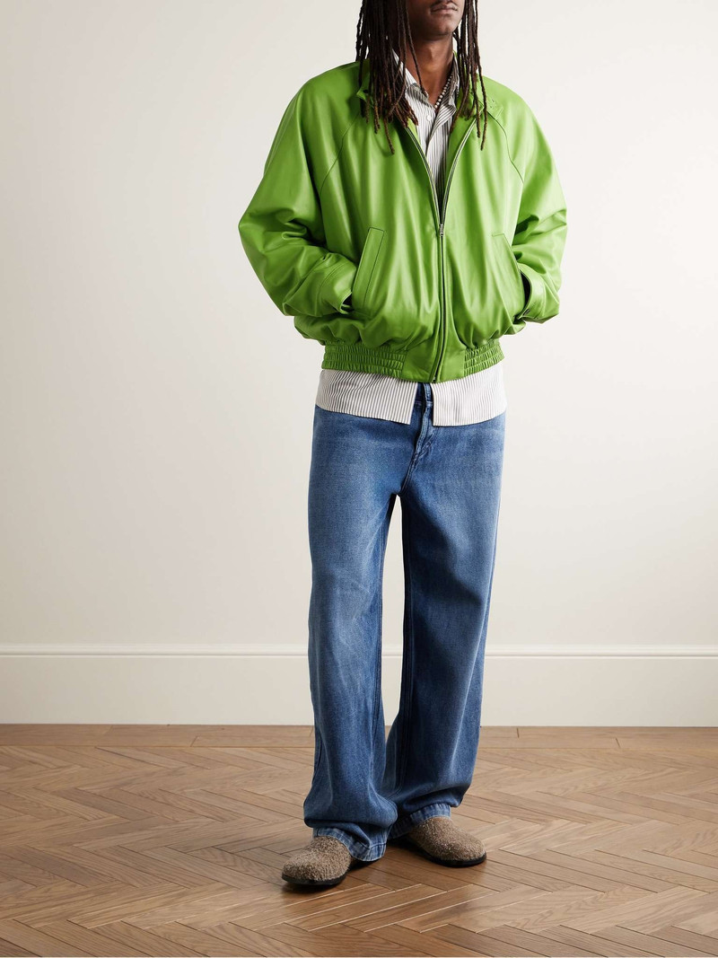Marni Oversized Leather Bomber Jacket outlook