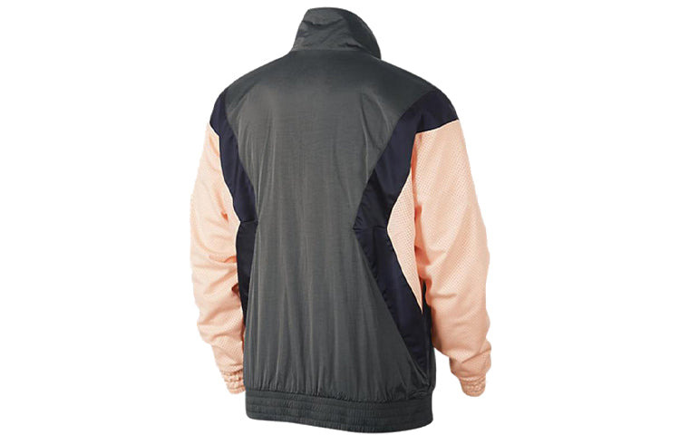 Air Jordan Flight Casual Sports Long Sleeve Stand Collar Jacket Grey/Pink AO0556-272 - 2