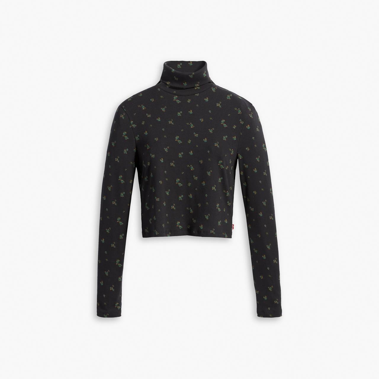 MOON RIBBED TURTLENECK TOP - 1