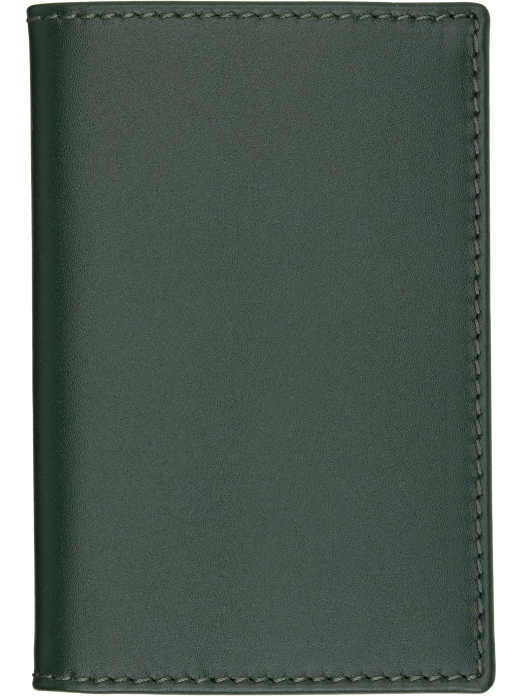 Green Classic Leather Line Card Holder - 1