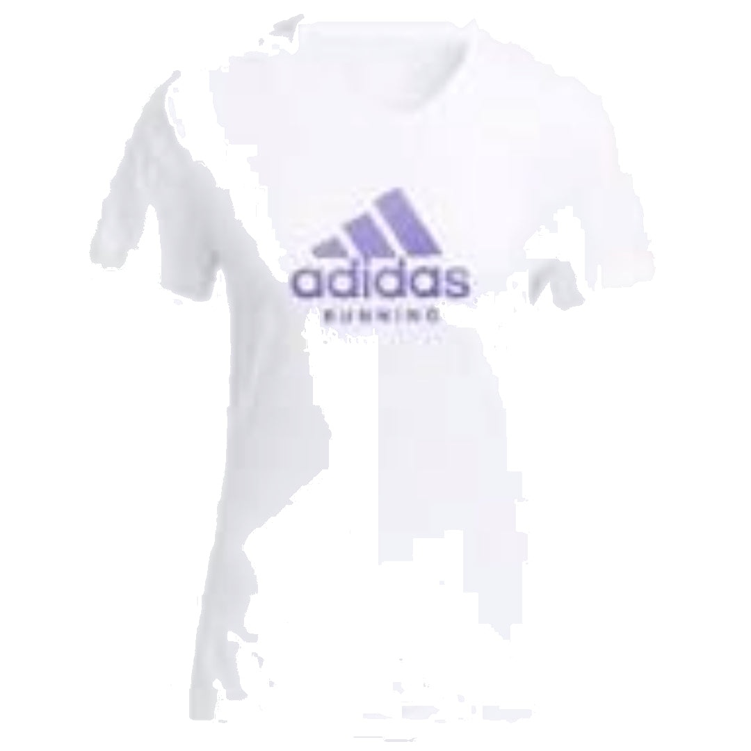 (WMNS) adidas Aeroready Running Logo Graphic T-Shirt Asia Sizing 'White Purple' HA6674 - 1