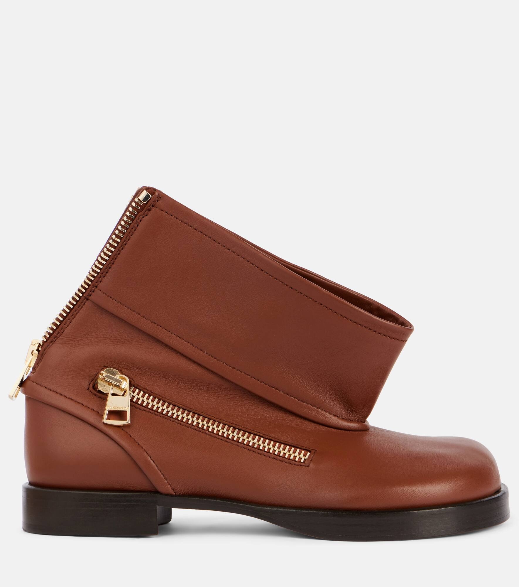 Leather biker boots - 4