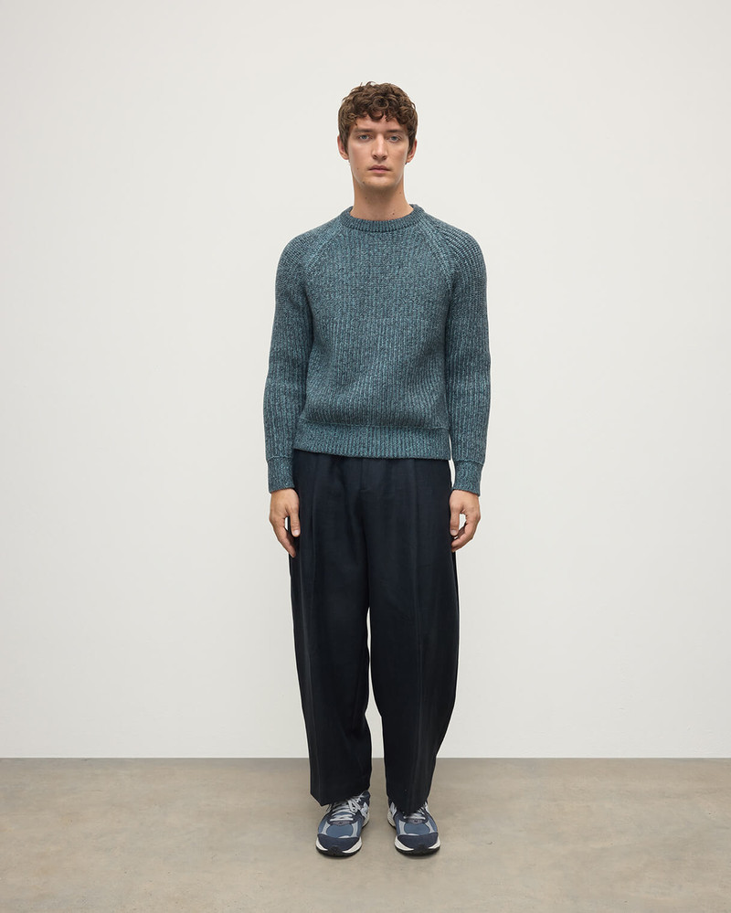 Johnstons of Elgin Ribbed Donegal Cashmere Blue Jumper outlook