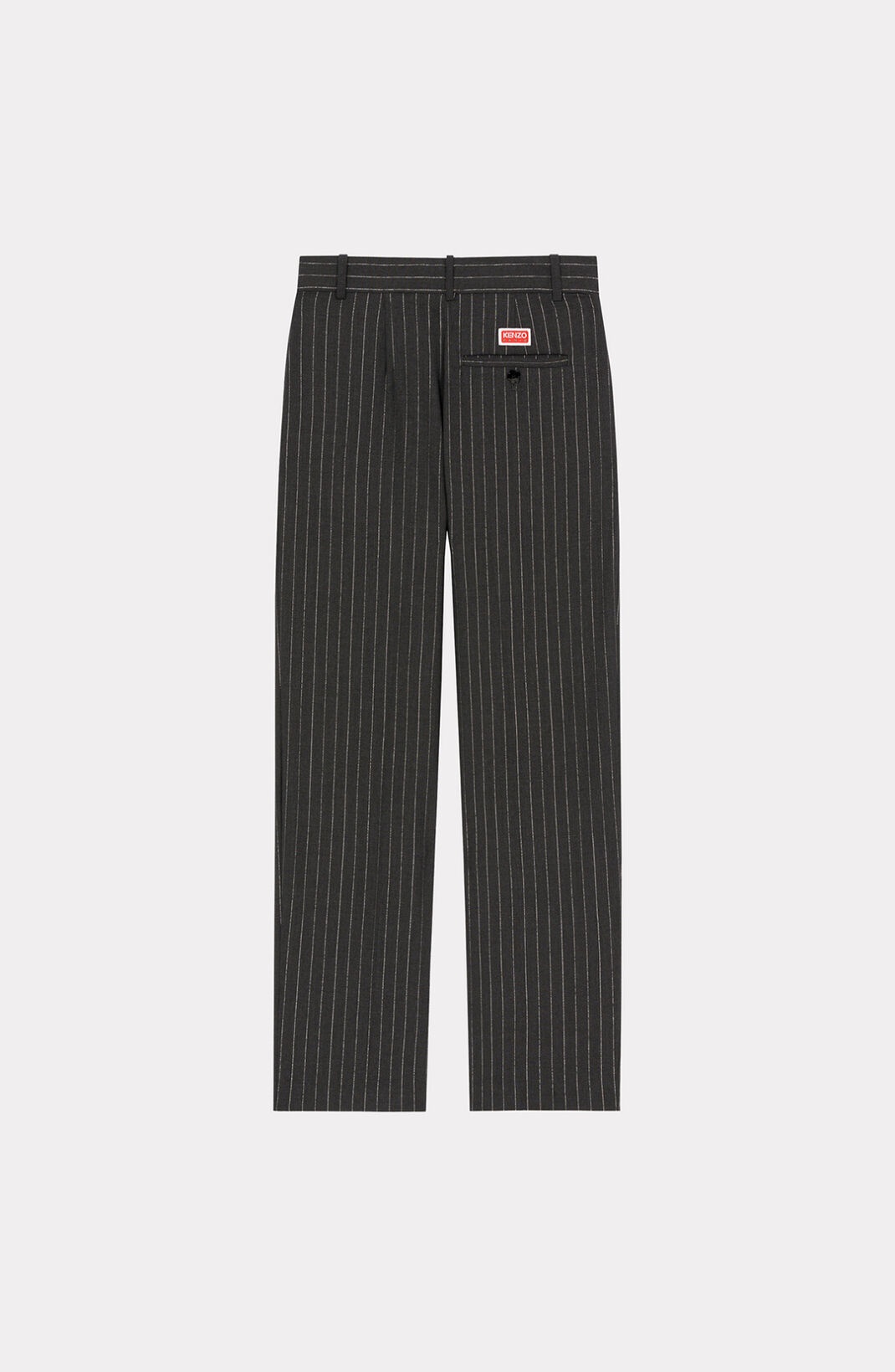 Cropped striped wool suit trousers - 2