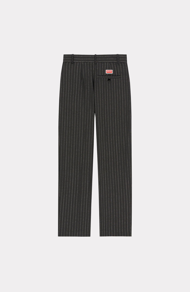 KENZO Cropped striped wool suit trousers outlook