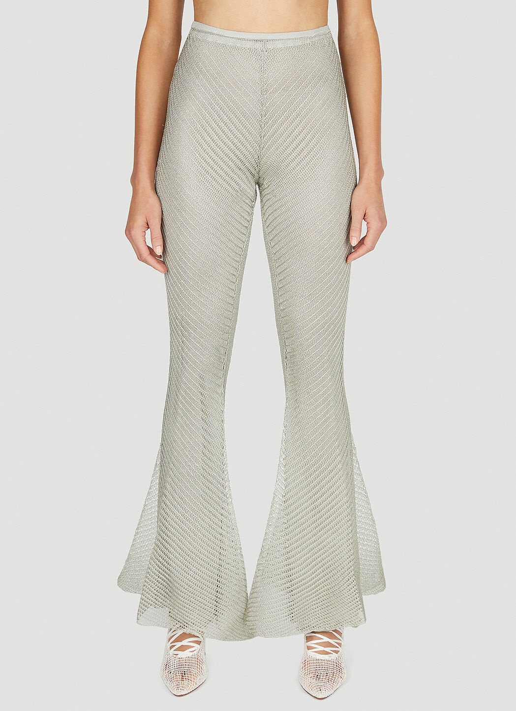 Moire Flared Pants - 1