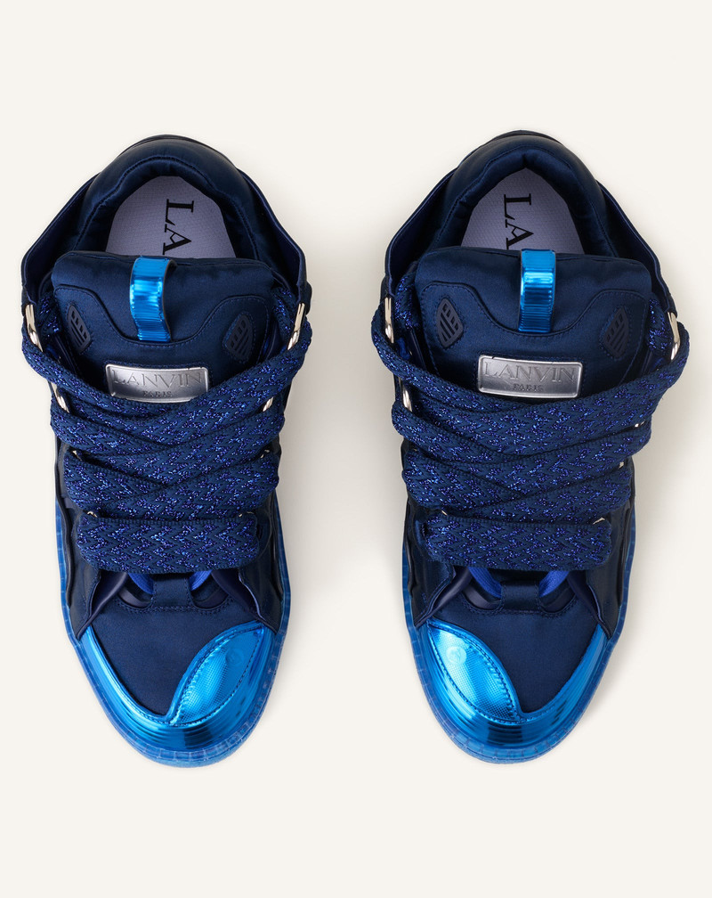 BLUE CURB SNEAKERS IN SATIN 4