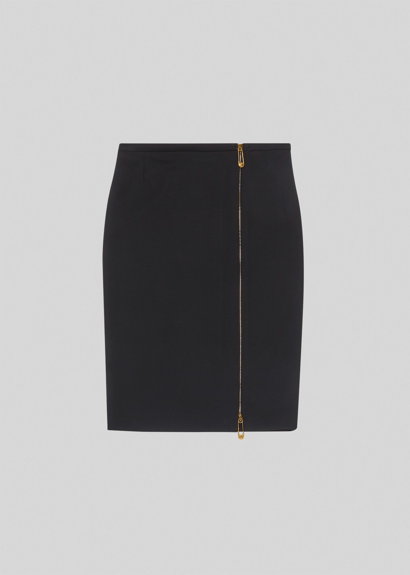 Zip Accent Pencil Skirt - 1