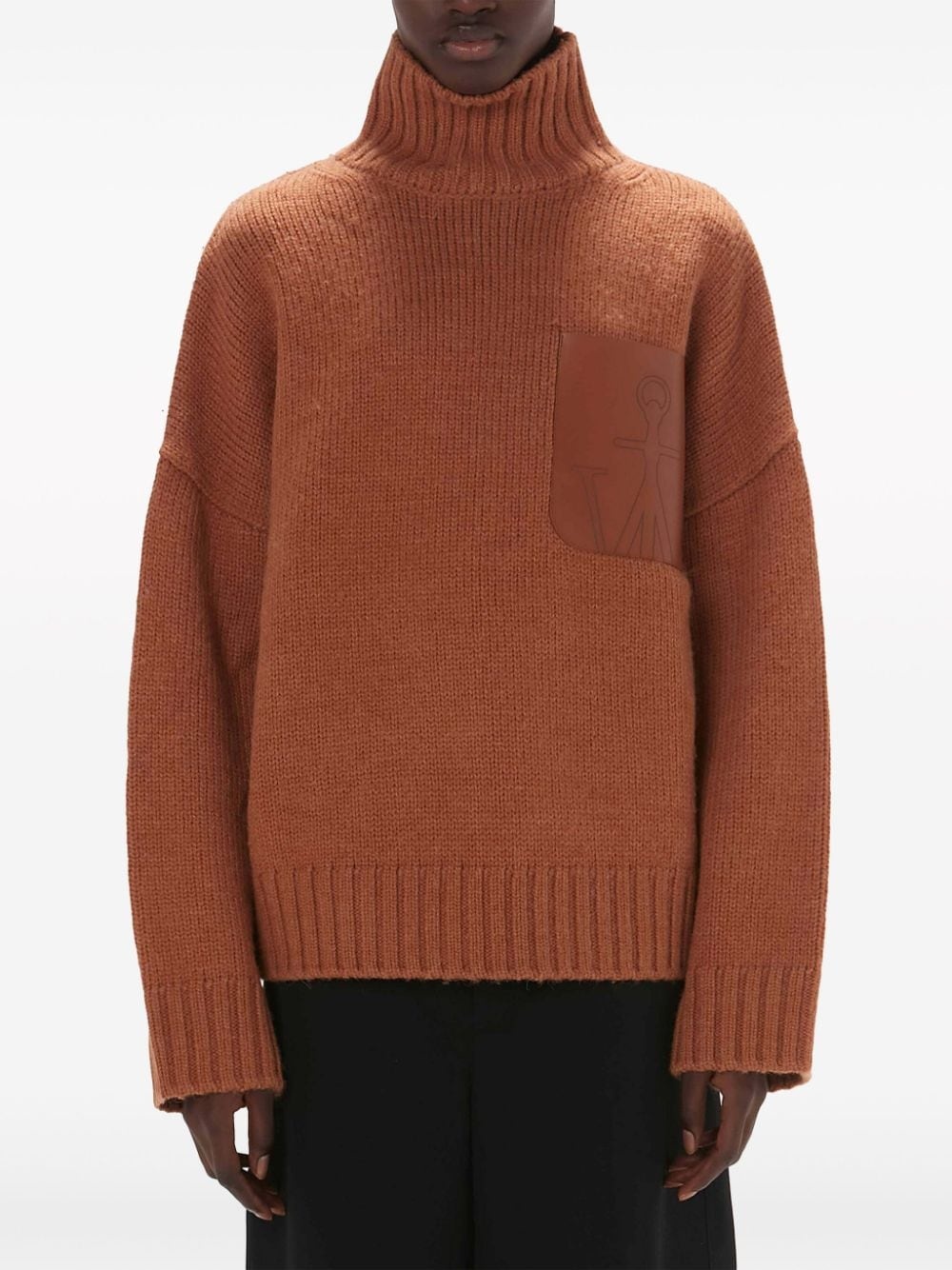 anchor-logo ribbed-knit jumper - 3