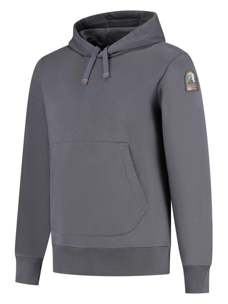 PARAJUMPERS logo-patch cotton hoodie outlook