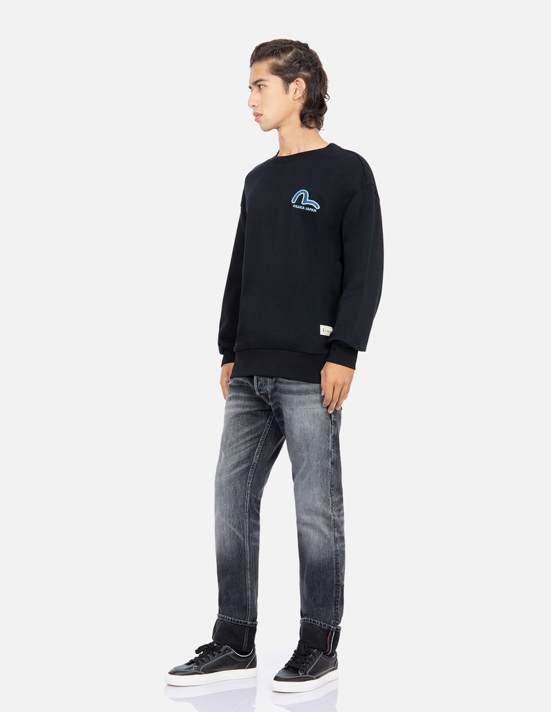 KAMON LOGO DENIM APPLIQUÉ SWEATSHIRT 4