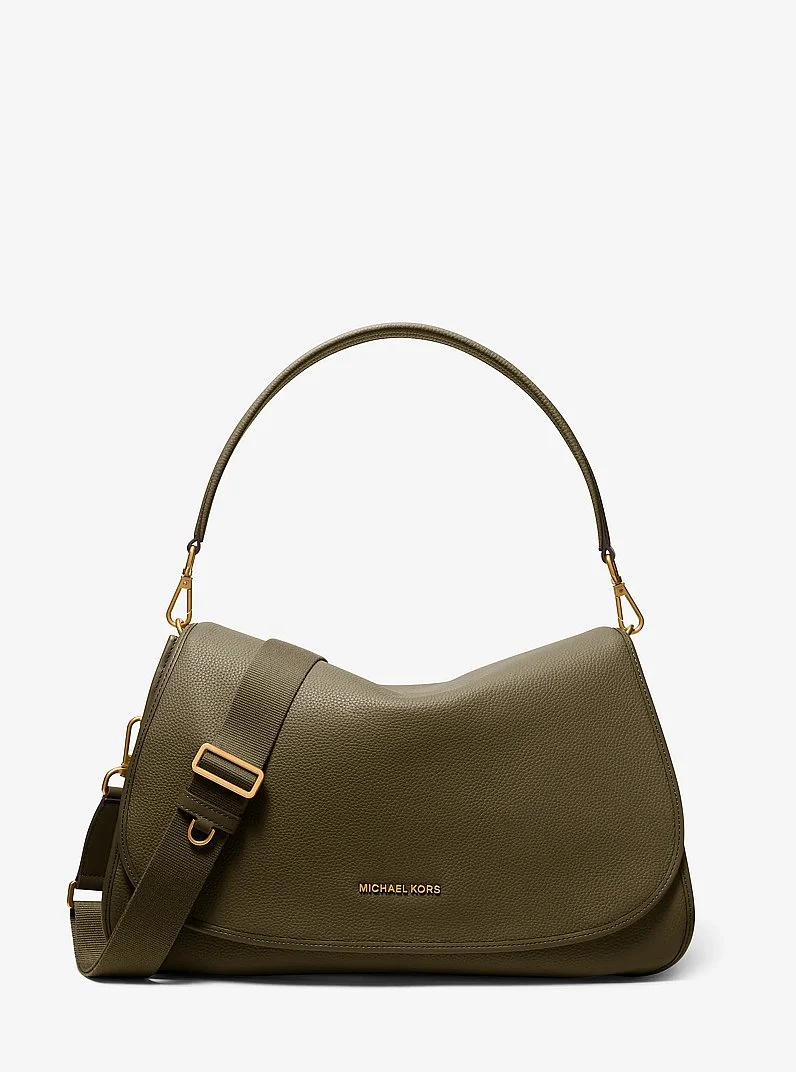 Holmes Extra-Large Pebbled Leather Convertible Messenger Bag - 1